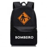 Mochila preta Placa Bombeiro