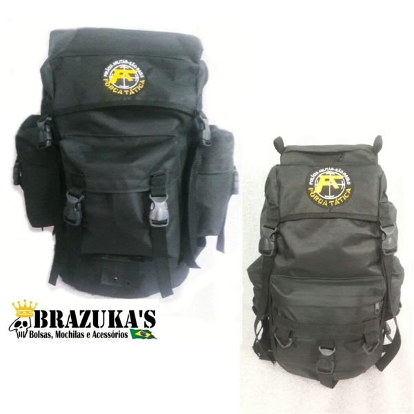 Kit Mochila Preta - MINI + PQD Força tática